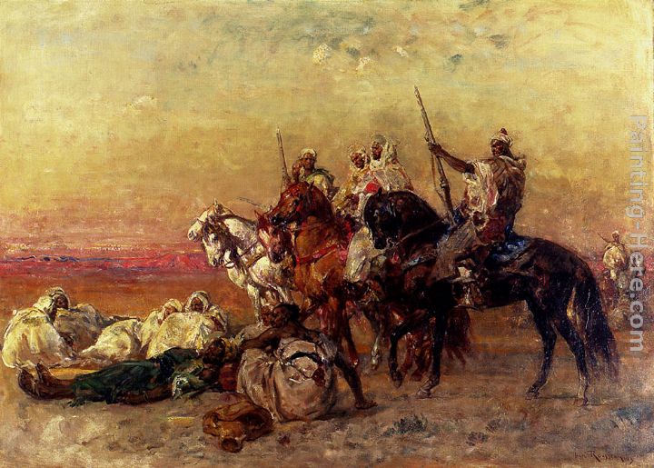 The Halt In The Desert painting - Henri Emilien Rousseau The Halt In The Desert art painting